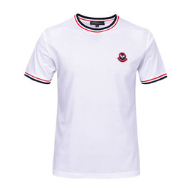Popular Custom Mens Fashion Tee Shirts Round Neck Red Black White Color