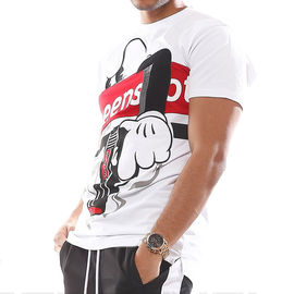 Casual Style Screen Printed Mens T Shirts Anti - Wrinkle OEM / ODM Service