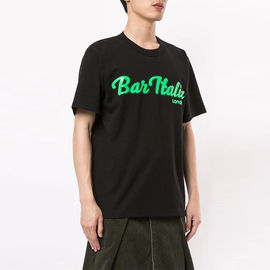 Black Casual Stylish Mens T Shirts O Neck Comfortable With Custom Logo