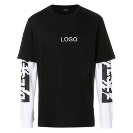 XS-XXXXXL Size Mens Long Sleeve T Shirts , Hip Hop T Shirts White Sleeves For Mens