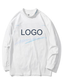 Premium White Stylish Full Sleeve T Shirts For Mens 100% Cotton Custom Logo