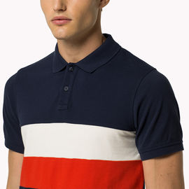 Eco Friendly Mens Polo Style Shirts / Male Summer Polo Shirt With Custom Logo