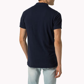Eco Friendly Mens Polo Style Shirts / Male Summer Polo Shirt With Custom Logo