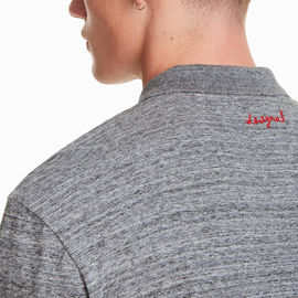 Fashion Mens Polo Style Shirts , Full Sleeve Patch Polo Shirt With Custom Logo