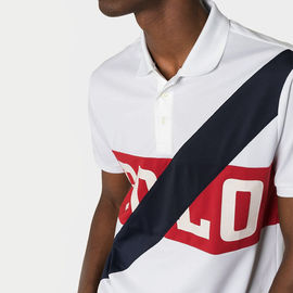 Customized Logo Mens Short Sleeve Polo Shirts , Polo Sport Shirt For Male
