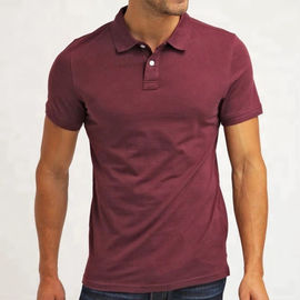 Blank Mens Polo Style Shirts , Breathable Plain Collared Golf Shirts