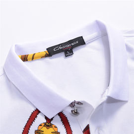 100 Cotton Polo Collar T Shirt For Men , Short Sleeve Casual Polo Shirt