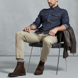 High quality casual man blue jean shirts men collar stylish jean shirt fashion custom shirt for man