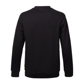 High quality cotton O neck sweatshirt fashion ,High end custom embroidered black sweat shirt for men