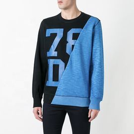 Color Contrast Mens Hoodies And Sweatshirts Size S - 3XL Polyester / Cotton Material