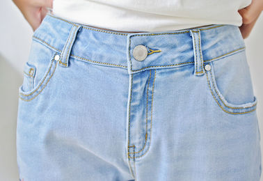 China Factory super skinny fit Light blue new style jeans