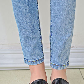 Size10-12-14-16-18 damaged patch women woven denim slim jeans