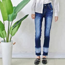 Vintage Straight Women Denim Skinny Jeans Full Length Spandex / Cotton