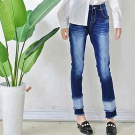 Vintage Straight Women Denim Skinny Jeans Full Length Spandex / Cotton