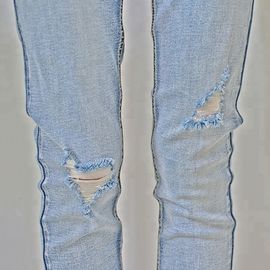 Comfortable Women Denim Skinny Jeans , Ladies High Rise Straight Leg Jeans