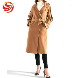 Camel Wool Women's Casual Winter Coats Long Style Fashionable LOW MOQ