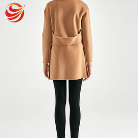 Formal Single Breasted Winter Camel Wool Coat For Ladies Fashion Style
