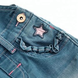 Baby Girl Embroidery Denim Dungaree Shorts With Adjustable Strap Spring Summer