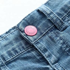 Adjustable Mini Baby Girls Short Denim Skirt Embroidered Customized