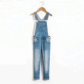 Fashion Kids Denim Clothes Adjustable Shoulder Strap Overall Denim Jeans For Girls