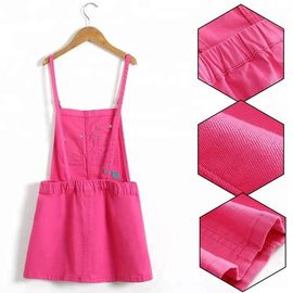 Stretchable Waist Summer Peach Overalls Skirts Sleeveless For 8-16 Years Girls
