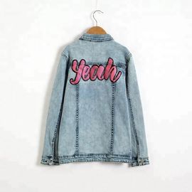 Fashion Spring Teen Girls Denim Clothes Jean Jacket Casual / Printed Pattern