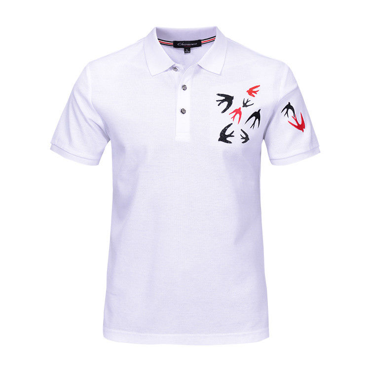 low MOQ white polo shirt polo shirt men 100% cotton