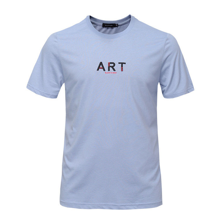 100% Cotton Breathable Stylish Mens T Shirts , Round Neck Cool T Shirts For Men