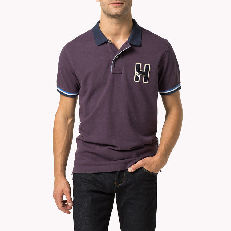 Breathable Summer Mens Golf Polo Shirts Short Sleeve With Custom Logo