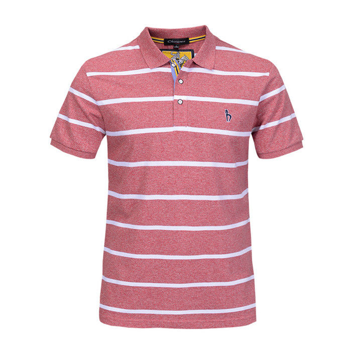 Custom polo logo mens striped t shirt embroidery,custom made polo t-shirt
