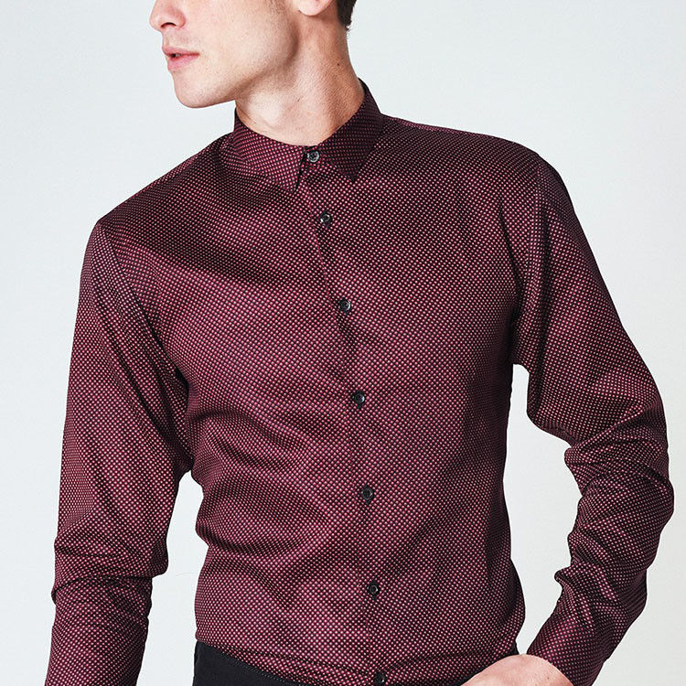 Comfort Slim Fitlong Sleeve Office Shirts / Business Formal Shirts For Male