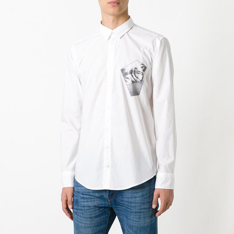 White Outdoor Mens Fashion Casual Shirts Full Sleeve XS-XXXXXL Size