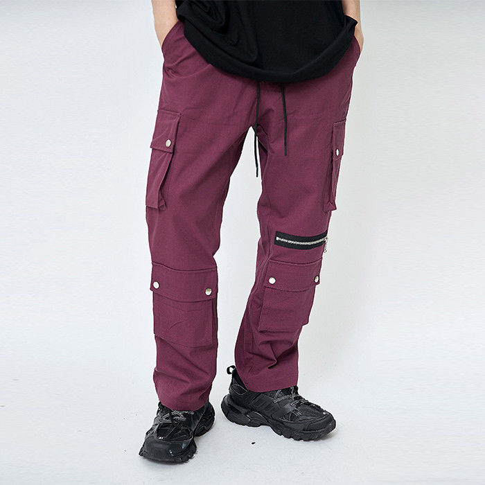 Custom Men's Sweatpants With Cargo Pockets , Loose Mens Casual Trousers