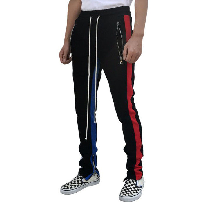 Mens Gym Jogger Sweatpants / Side Stripe Track Pants With Pockets