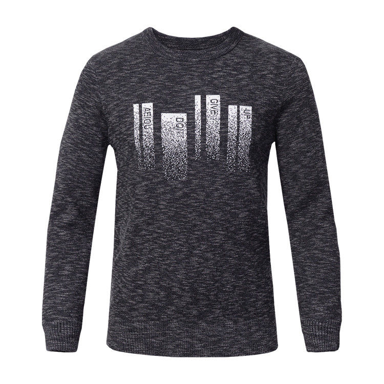 Fashion Mens Warm Winter Sweaters / Mens Knitted Jumpers Breathable Anti - Pilling